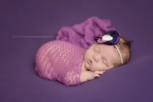 Purple Mohair Knit Baby Wrap