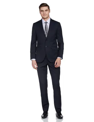 RAYMOND Wool Blend Men's Full Sleeve Contemporary FIT Fancy Blue Formal Suit (RPDC01688-B9 104)