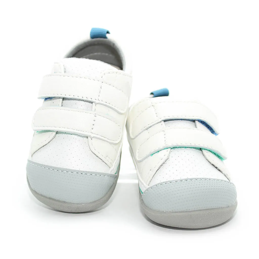 See Kai Run Waylon Sneakers White Leather Babies Infants Walkers Boys - Kids Shoes