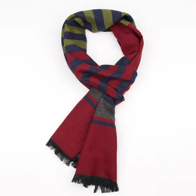 Striped Foulard Neck Scarf