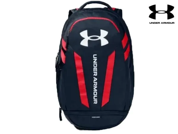 Under Armour Hustle 5.0 Backpack (Navy/Red 409)