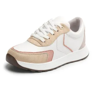 Vendoz Women Casual Shoes White Beige Sneakers - 40 EU