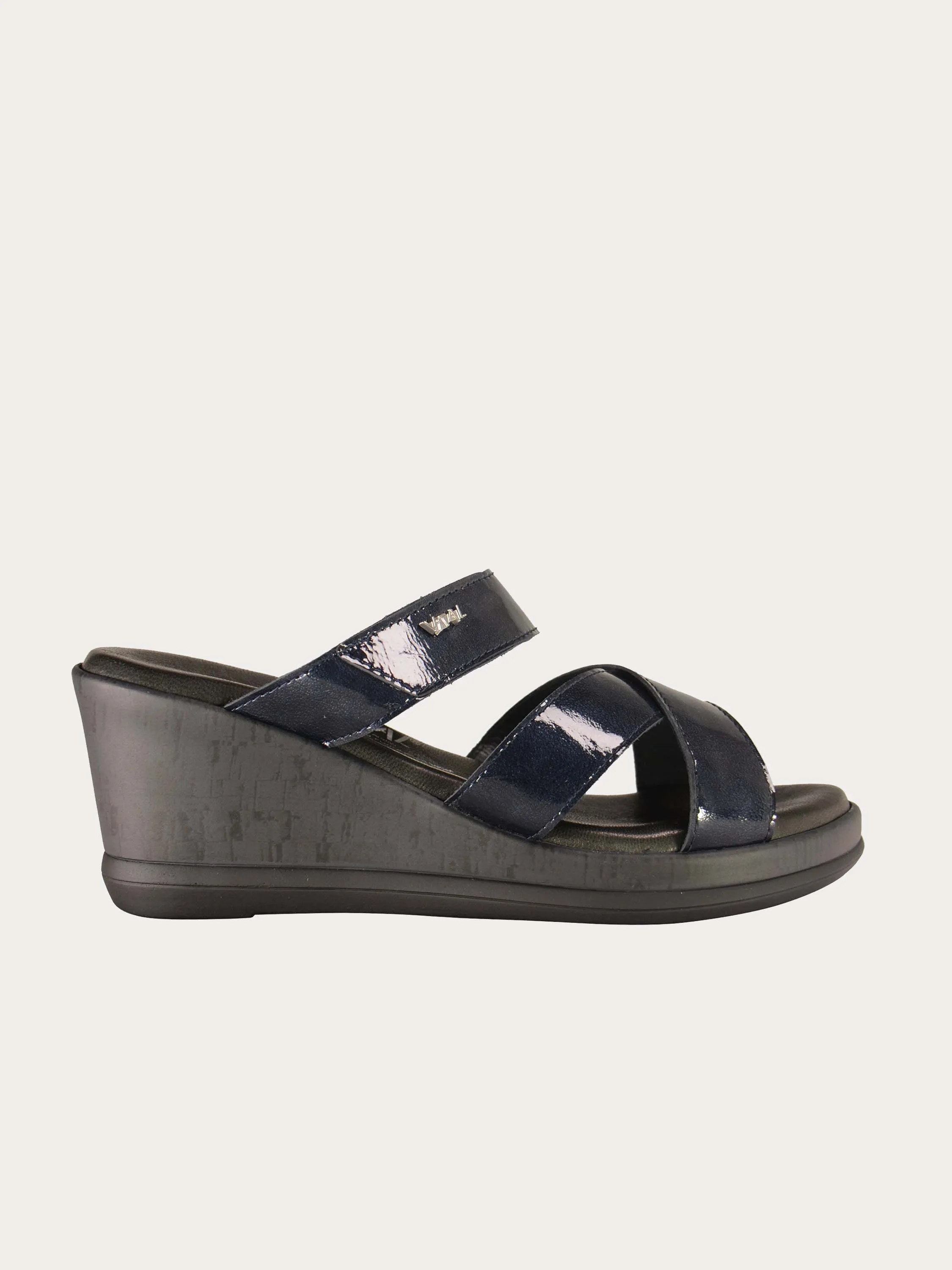 Vital Thin Strap Wedge Leather Sandals