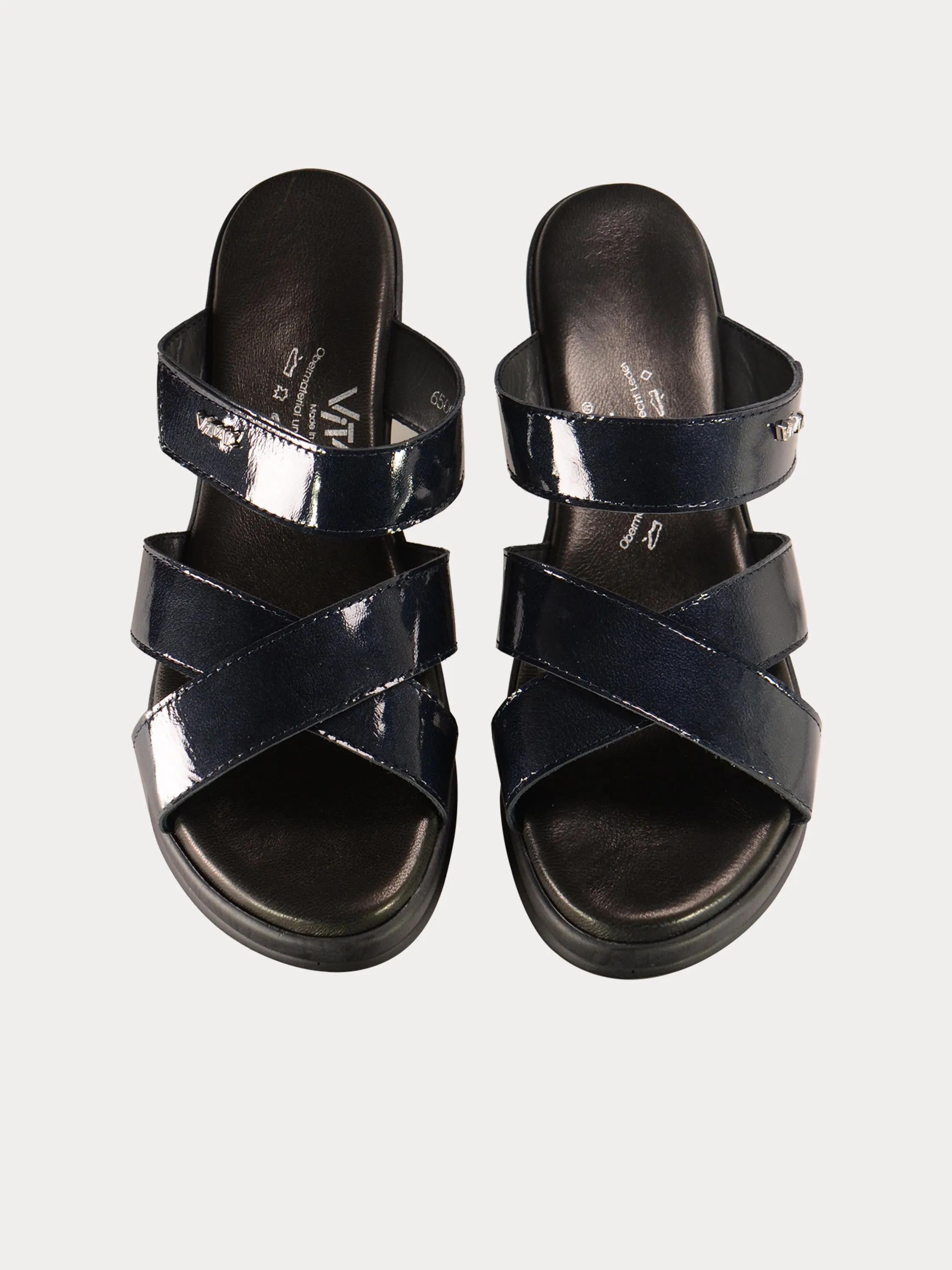 Vital Thin Strap Wedge Leather Sandals